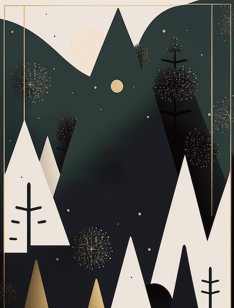 Frohe Weihnachten minimalistische Karte