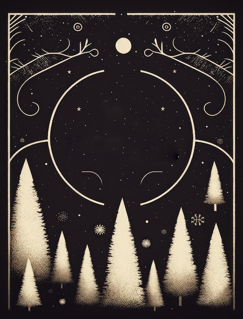 Frohe Weihnachten minimalistische Karte