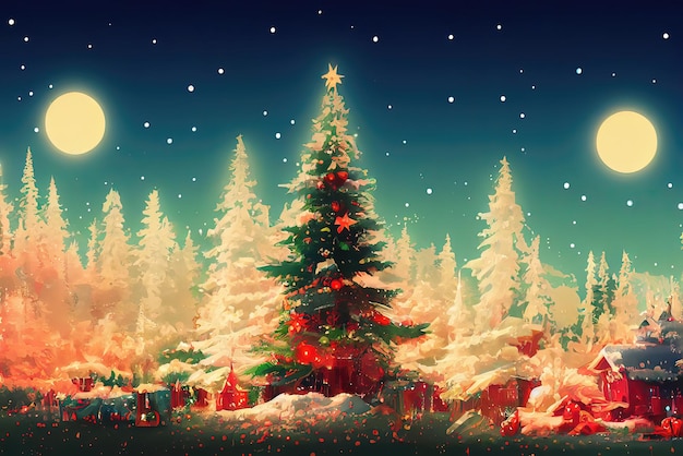 Frohe Weihnachten Special Night Hintergrundbild