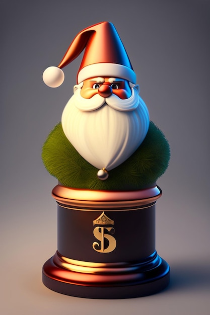 Foto frohe weihnachten und ein glückliches neues jahr grußkarte mit weihnachtsbaum und geschenkbox ai generiert