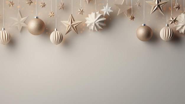 Frohe Weihnachten und ein glückliches neues Jahr Hintergrund Weihnachtskonzeptdesign von Ornamenten und Weihnachten