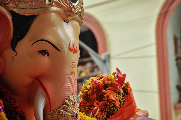 Frohes Ganesha Chaturthi Festival, Statue von Lalbagh Cha Raja