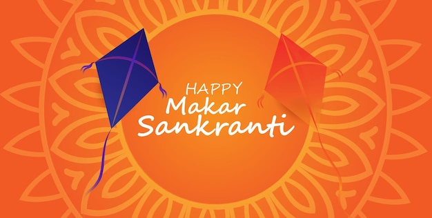 Frohes Makar Sankranti Festival Illustration Ostern