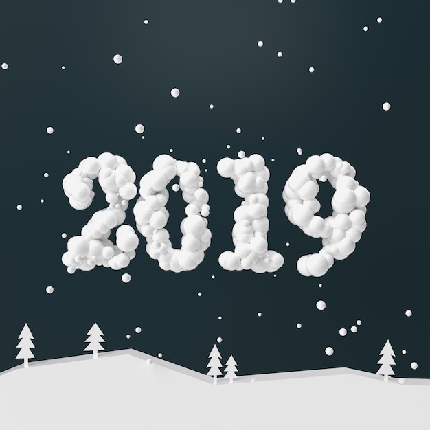 Frohes neues Jahr und Frohe Weihnachten Design Nr. 2019