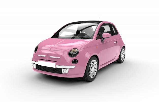 Front eines generischen rosa Stadtautos