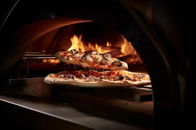 Frontalanschlag auf den Ofen der Pizzeria