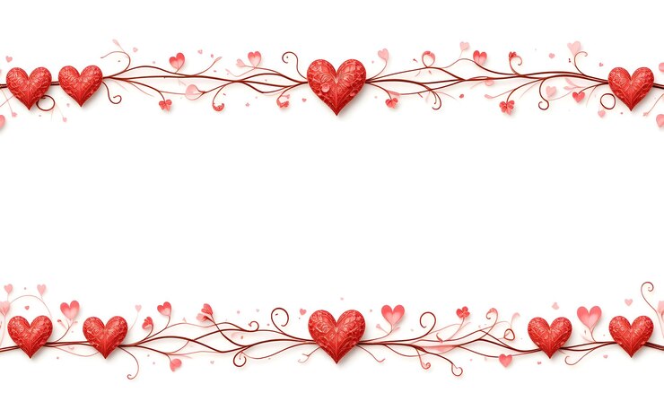 Frontera de corazones de San Valentín