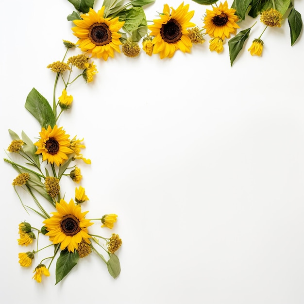 Frontera de girasol para ayudarte a conectarte con tu niño interior