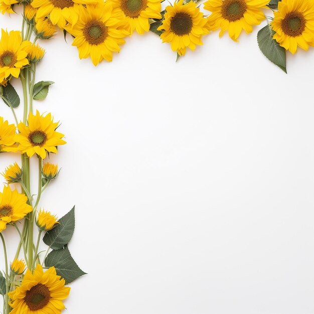 Frontera de girasol para celebrar el verano