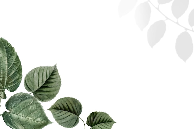 Frontera de la hoja png fondo transparente tropical