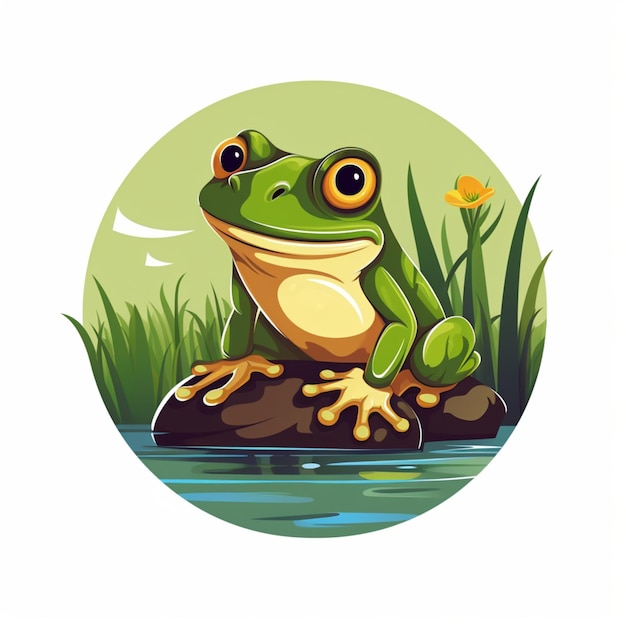 Frosch-Cartoon-Logo