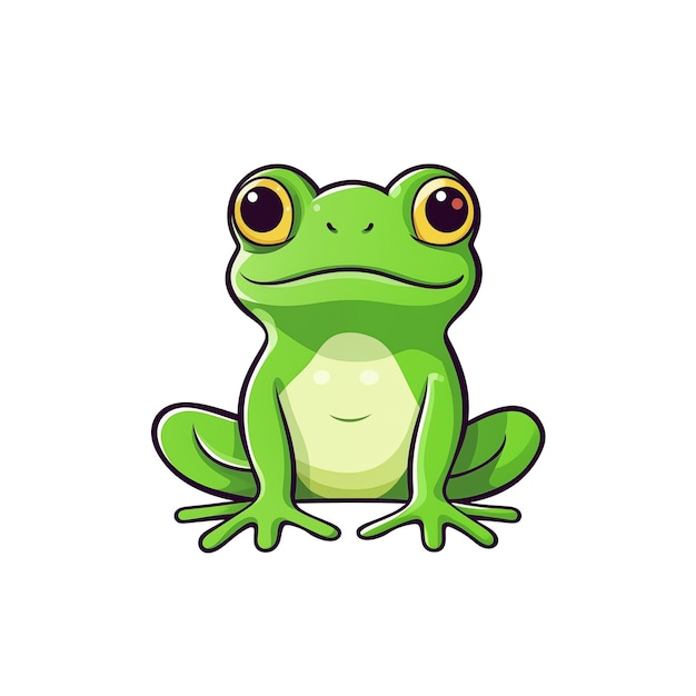 Frosch isoliert auf weißem Hintergrund