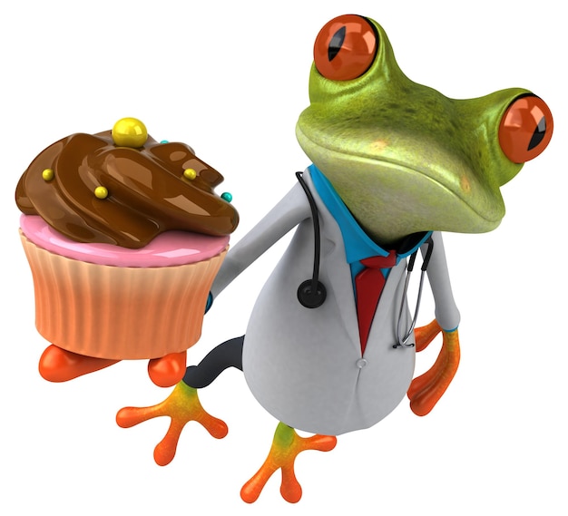 Froschdoktor 3D-Illustration