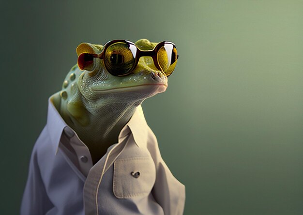 Froschfrosch-Tier mit Sonnenbrille