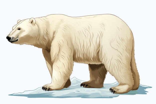 Frozen Majesty cativante urso polar Clip Art em 32 relação de aspecto
