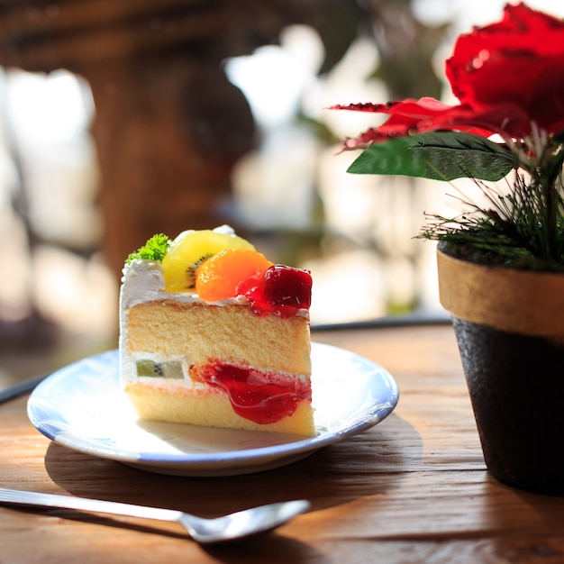 Fruchtkuchen im Kaffeecafé