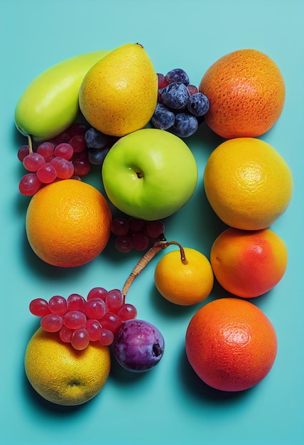 Fruchtzusammensetzung Äpfel Orangen und andere Früchte