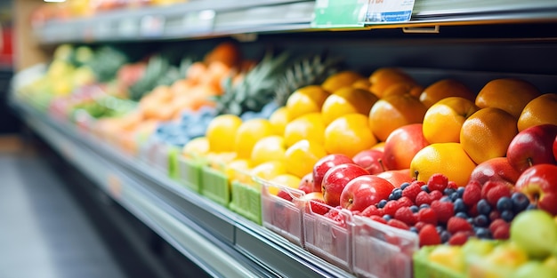 Früchte im Supermarkt mit generativer KI