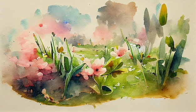 Frühling pastorale Illustration