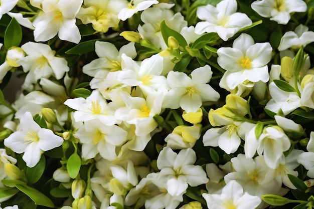 Frühling schöner Hintergrund Natur Blumenstrauß Raum Blüte Blumen Kopie Blatt grün Generative KI