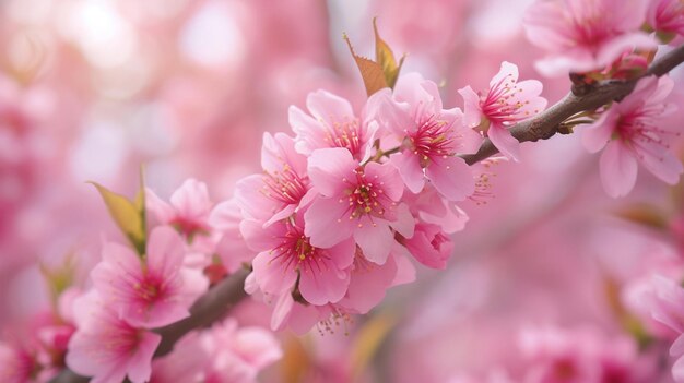 Foto frühlings-kirscheblüten-hintergrund blütenzeitkarte