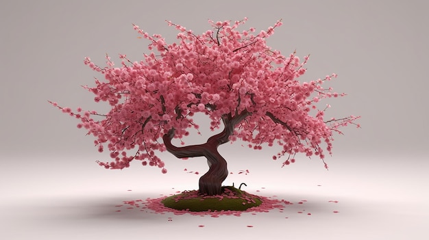 Frühlingsblühender japanischer Baum Sakura Generative AI