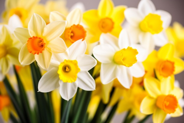 Frühlingsblüte Blumen Raum Hintergrund Natur Blatt schöne grüne Blumen frische Kopie Generative KI