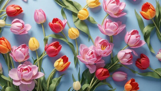 Frühlingsblüten Ein fesselndes Wandteppich aus Tulpen und persönlichem Ausdruck