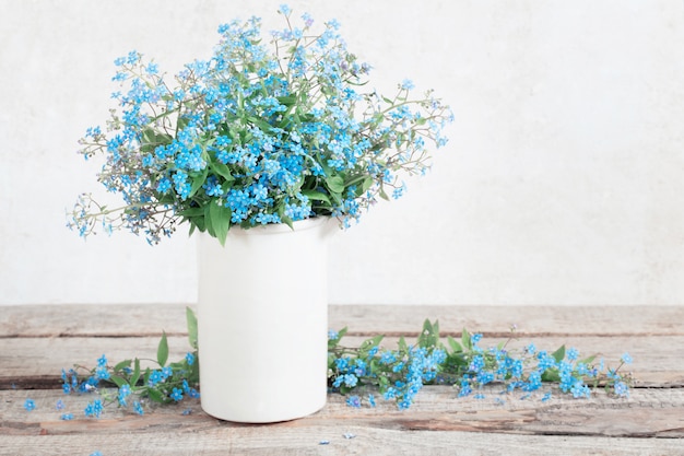 Frühlingsblumen auf weißem Hintergrund