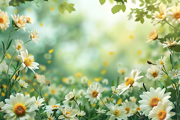 Frühlingsblumen-Hintergrund, der mit generativer KI erstellt wurde