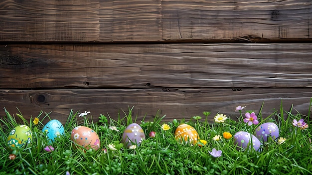 Frühlingsstillleben mit einem glücklichen Osterferien-Hintergrund