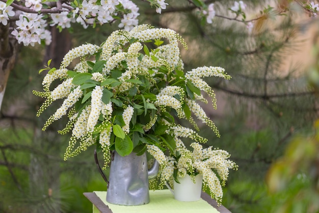 Frühlingsszene im grünen Garten