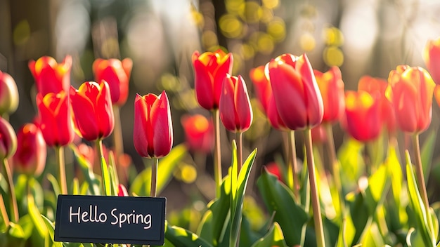 Frühlingstulpen im Garten