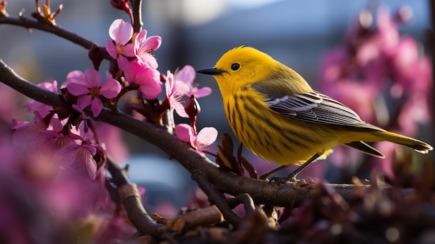 Frühlingsvogel HD 8K Wallpaper Stock Fotobild