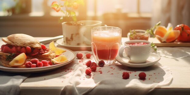 Foto frühstück familienversammlung morgenlicht