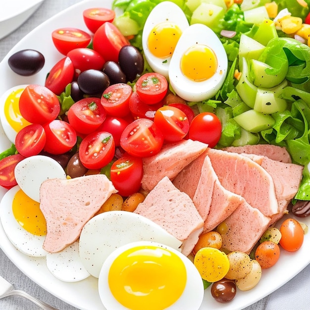 Frühstück gebratene Eier, Bohnen, Tomaten, Wurst, Speck und Toast