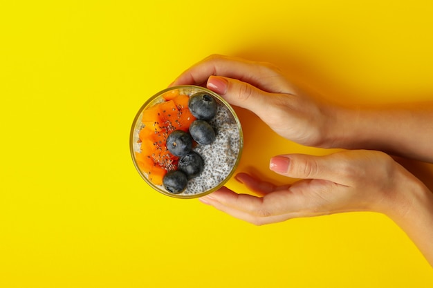 Frühstück mit leckerem Chia Pudding