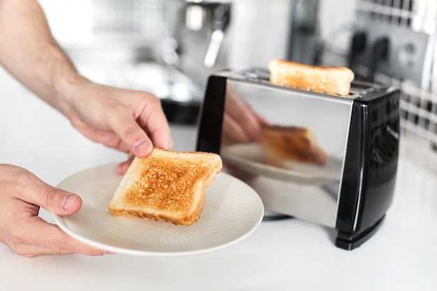 Frühstückstoast. Toastbrot