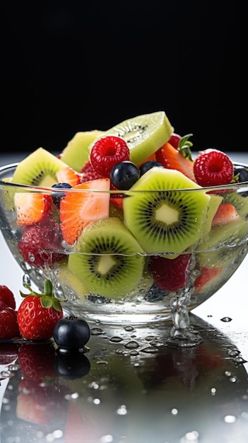 Fruit_salad_with_a_bowl UHD-Hintergrundbild