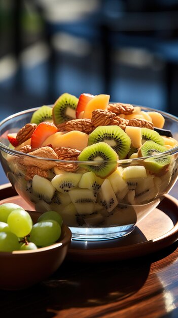Fruit_salad_with_a_bowl UHD-Hintergrundbild