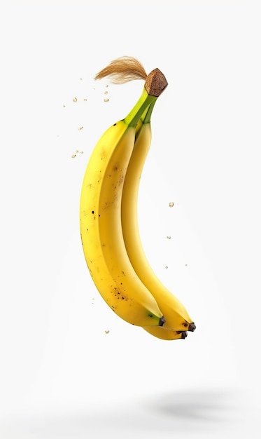 Fruta banana com fundo branco