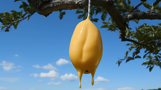 Una fruta colgando de un árbol papel tapiz UHD