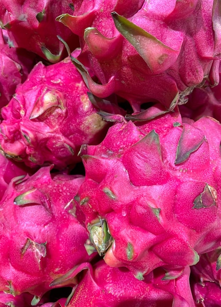 Fruta do dragão orgânica fresca, uma fruta boa para a saúde Close-up