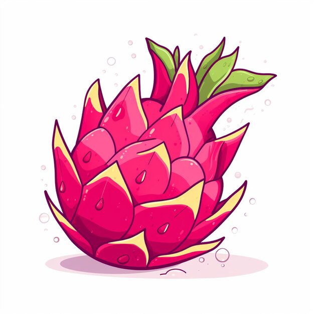 fruta do dragão vector cor plana simples