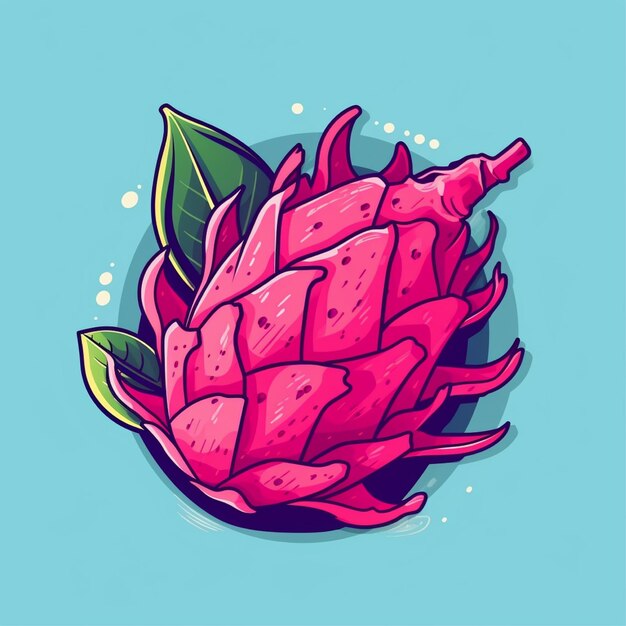 fruta do dragão vector cor plana simples