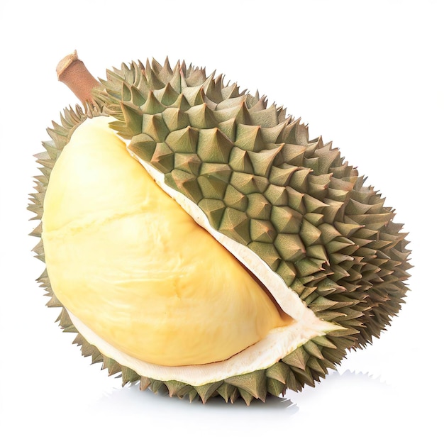 fruta durian aislado sobre fondo blanco fruta tailandesa