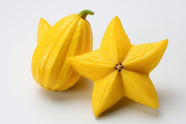 Fruta de estrellas en fondo blanco Fotografía de imágenes de fruta de estrellas