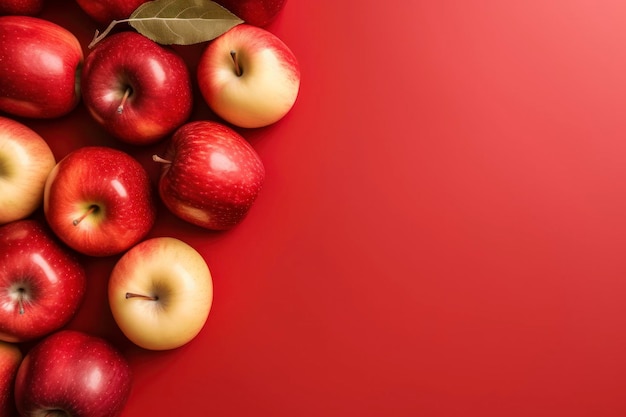 Fruta fondo manzana roja