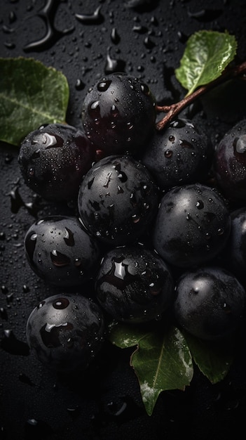 Foto fruta jabuticaba orgânica fresca fundo vertical