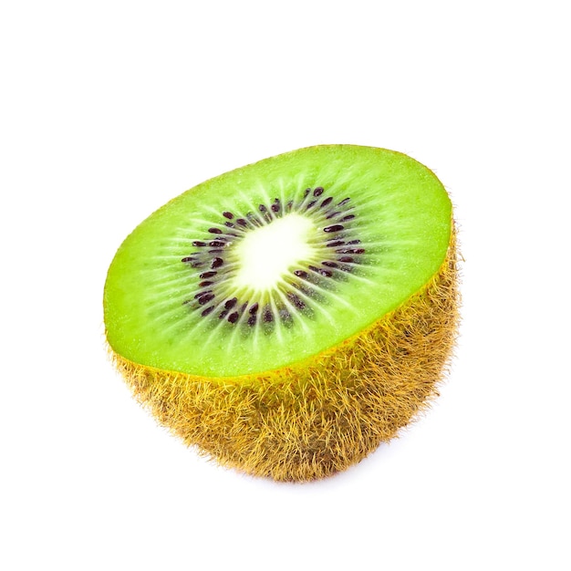 Fruta de kiwi aislada en el fondo blanco